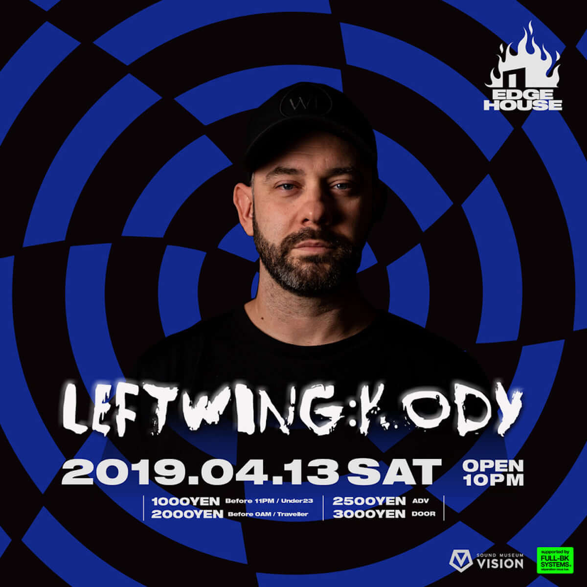 今のテックハウスシーンを代表するLEFTWING：KODYが待望の初来日！4月13日開催＜EDGE HOUSE＞に登場予定 music190411_leftwingkody_2-1200x1200