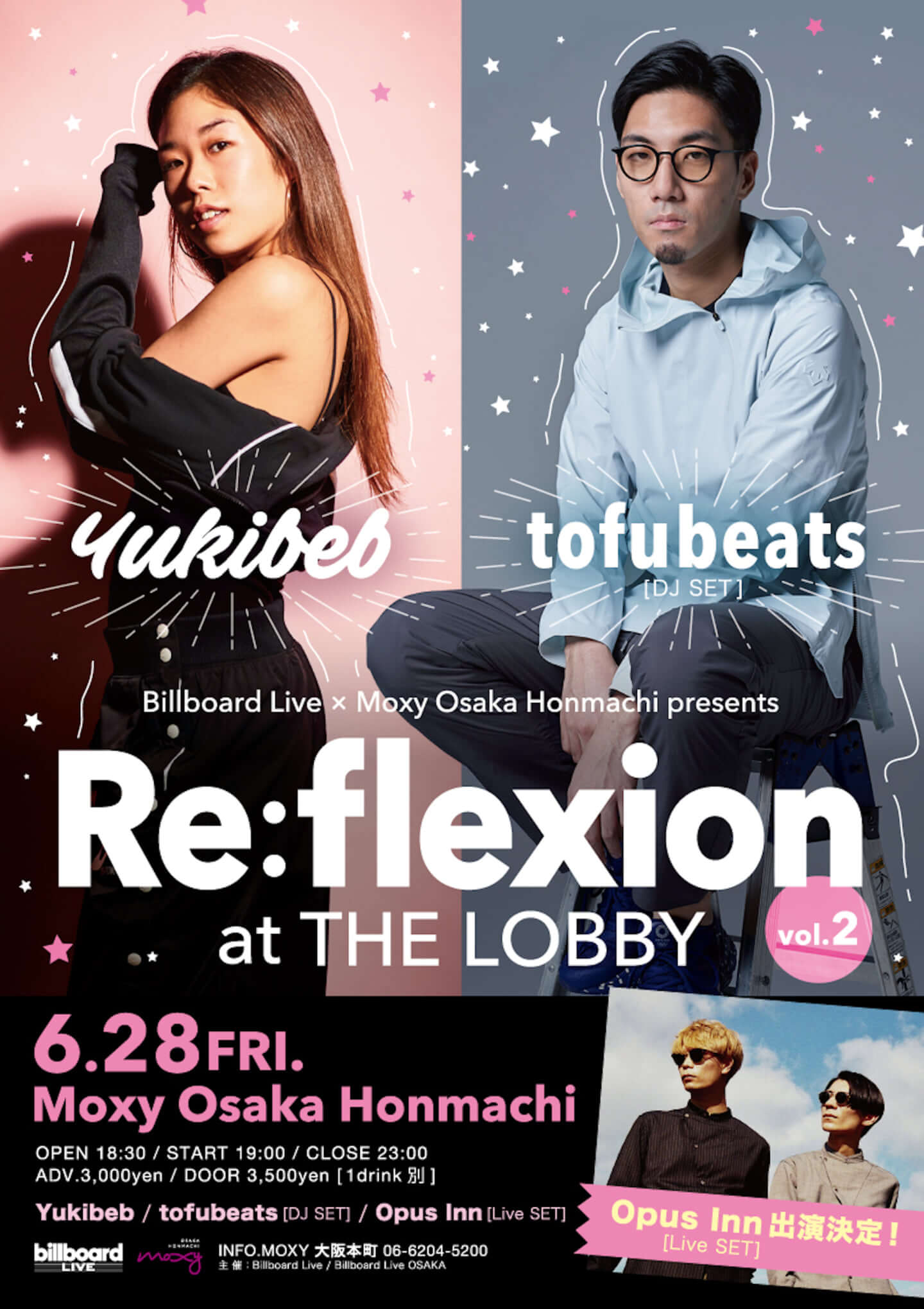 大阪・モクシーで開催の＜Re：flexion＞にOpus Innが追加出演決定！tofubeats、Yukibebも登場 music190621_reflexion_opusinn_3-1440x2039