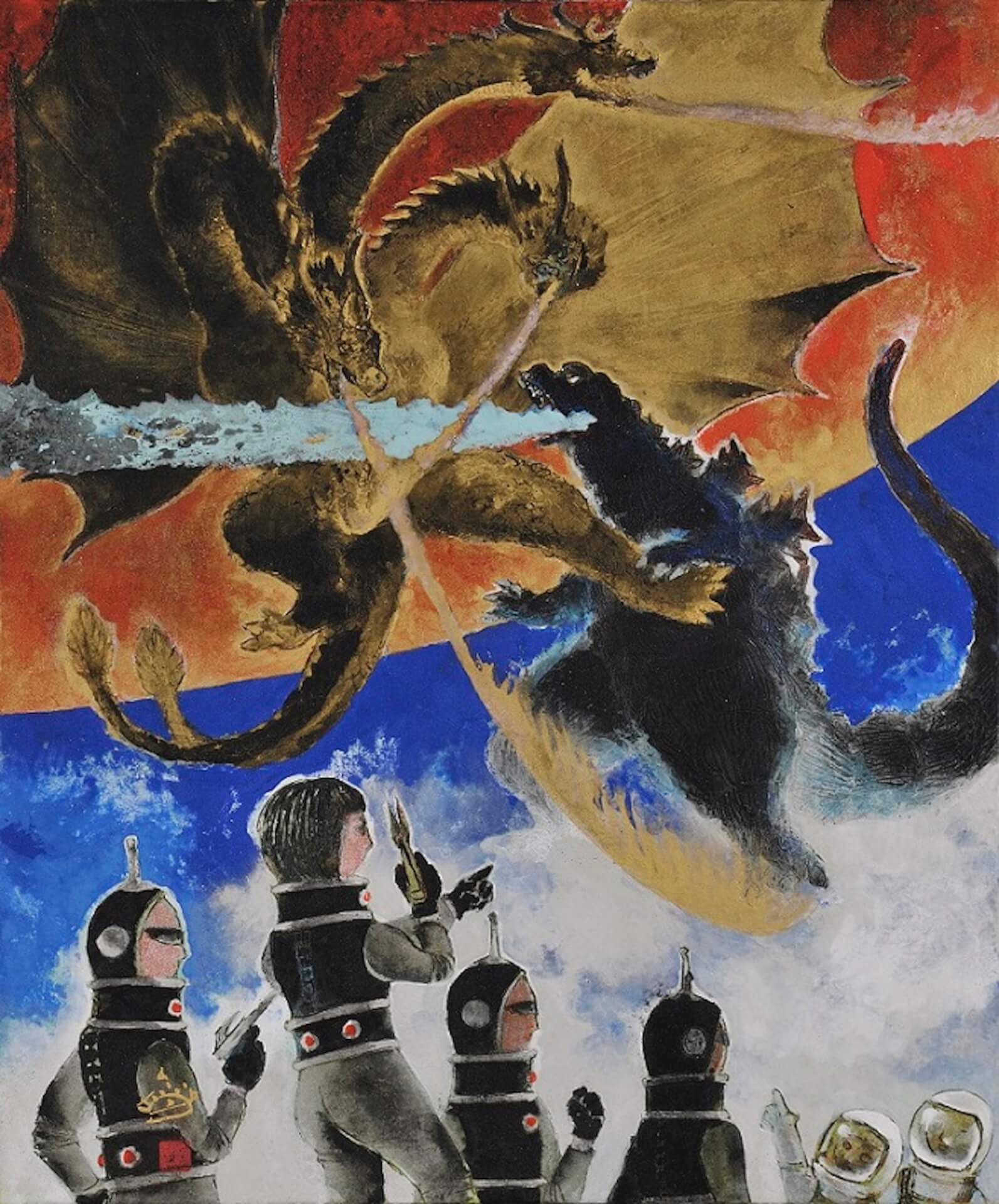 ゴジラが日本画で描かれる！展覧会＜村上裕二日本画展 「怪獣王