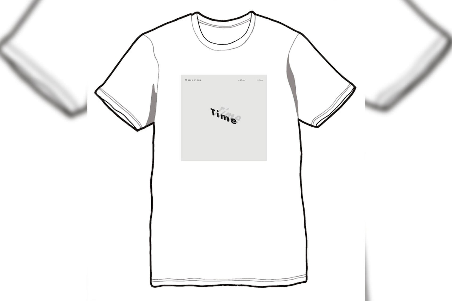 宇多田ヒカル配信シングル“Time”の発売に先駆け、オリジナルTシャツが