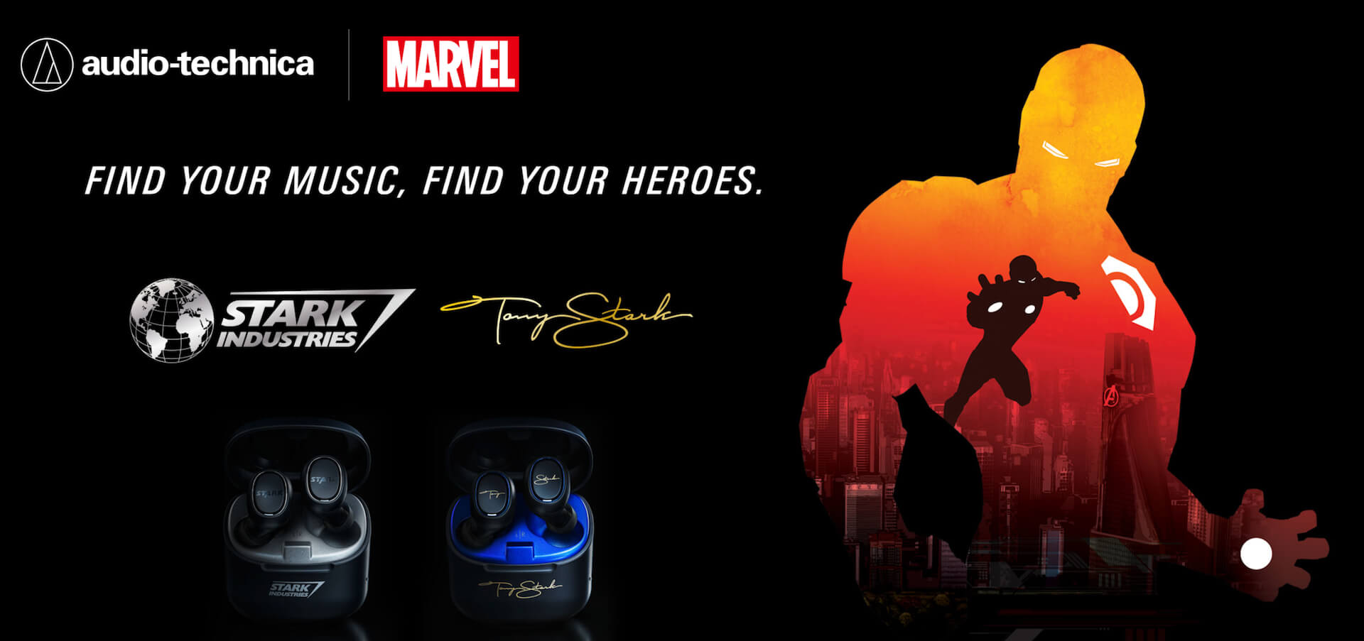 オーディオテクニカ×MARVELによる完全ワイヤレスヘッドホンが
