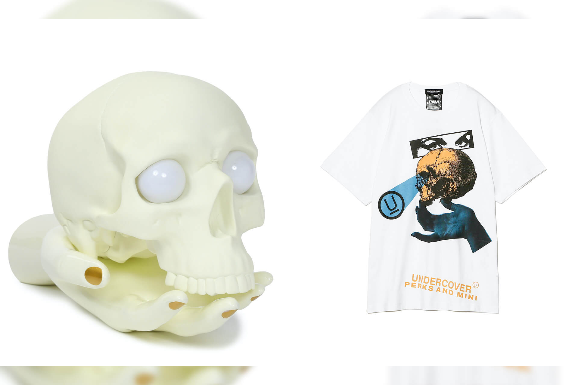 UNDERCOVER、P.A.M.、MEDICOM TOYのコラボ『スカル&ハンドランプ』が 