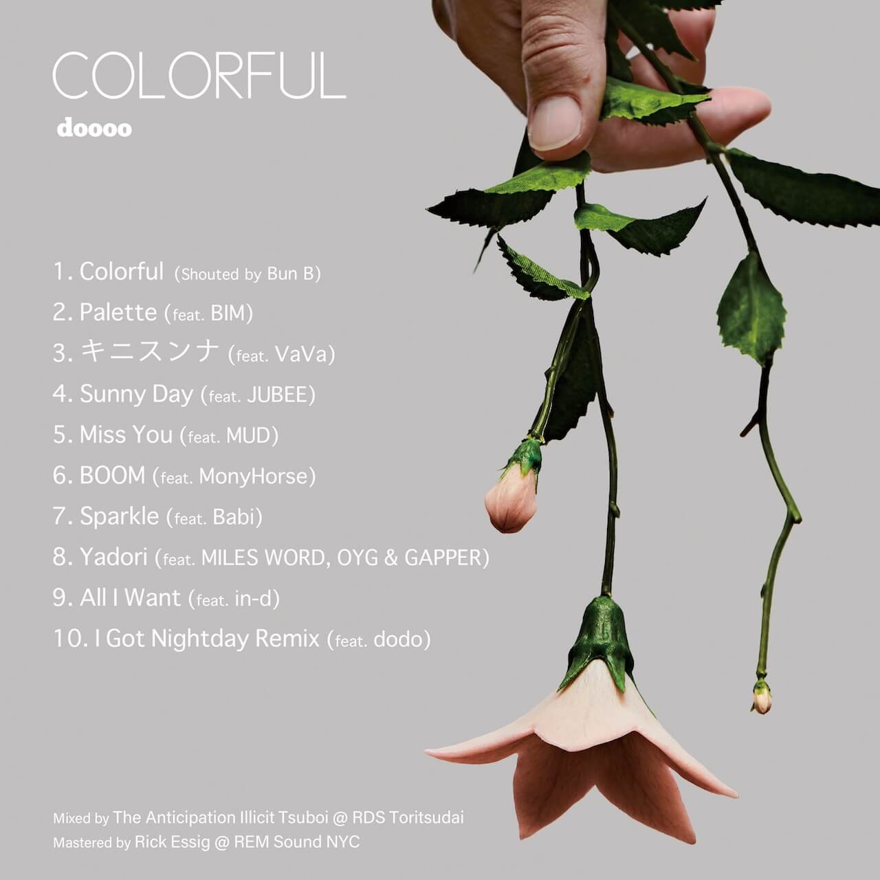 dooooが2ndアルバム『COLORFUL』を発表｜CDSメンバー、MonyHorse、MUD、MILES WORD、OYG&GAPPER、Babiらが客演 music210908-doooo-colorful-3