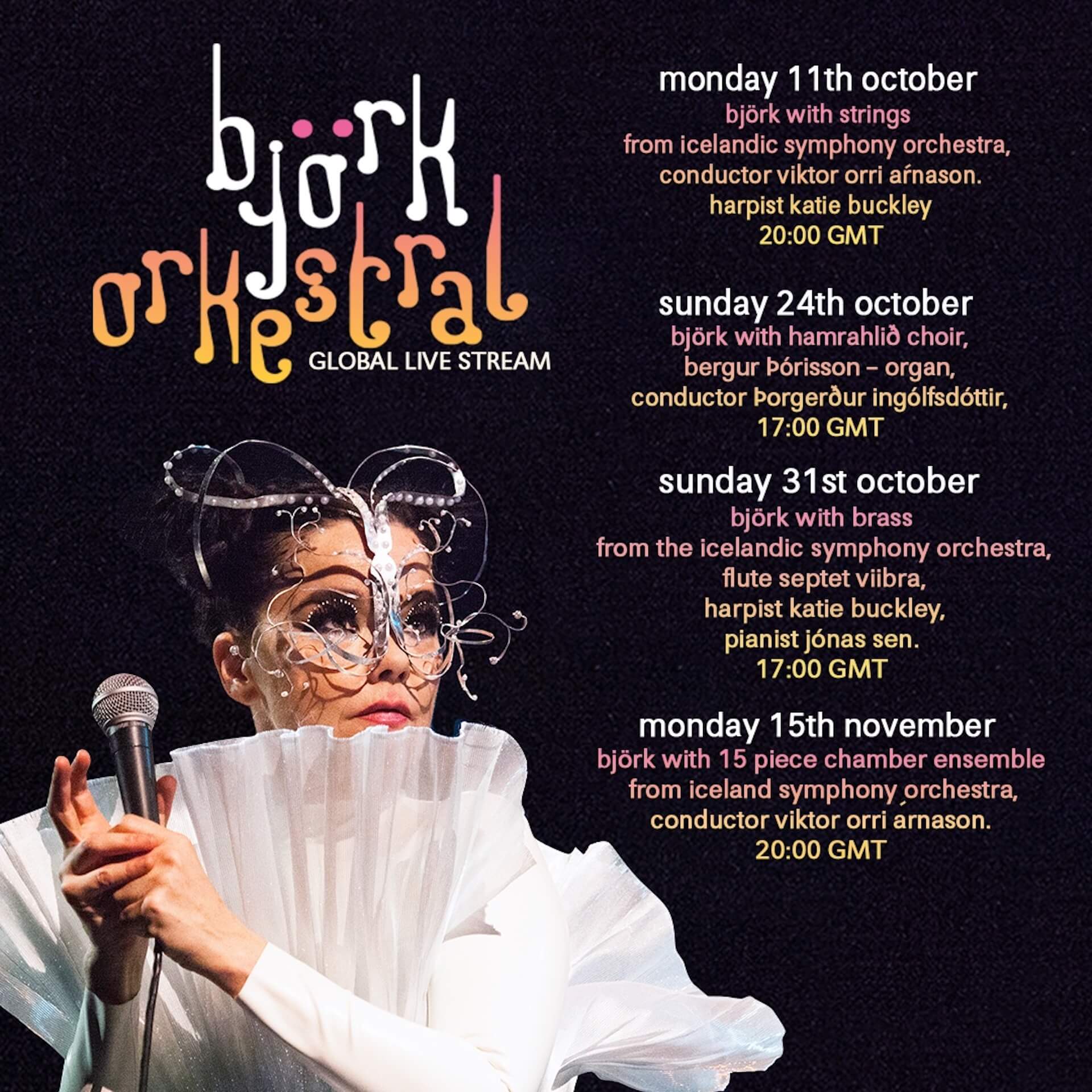 Björkが女性支援を目的としたチャリティ・コンサート＜Björk Orkestral＞の開催＆生配信！日本時間の再配信も music211007_bjork-live-01