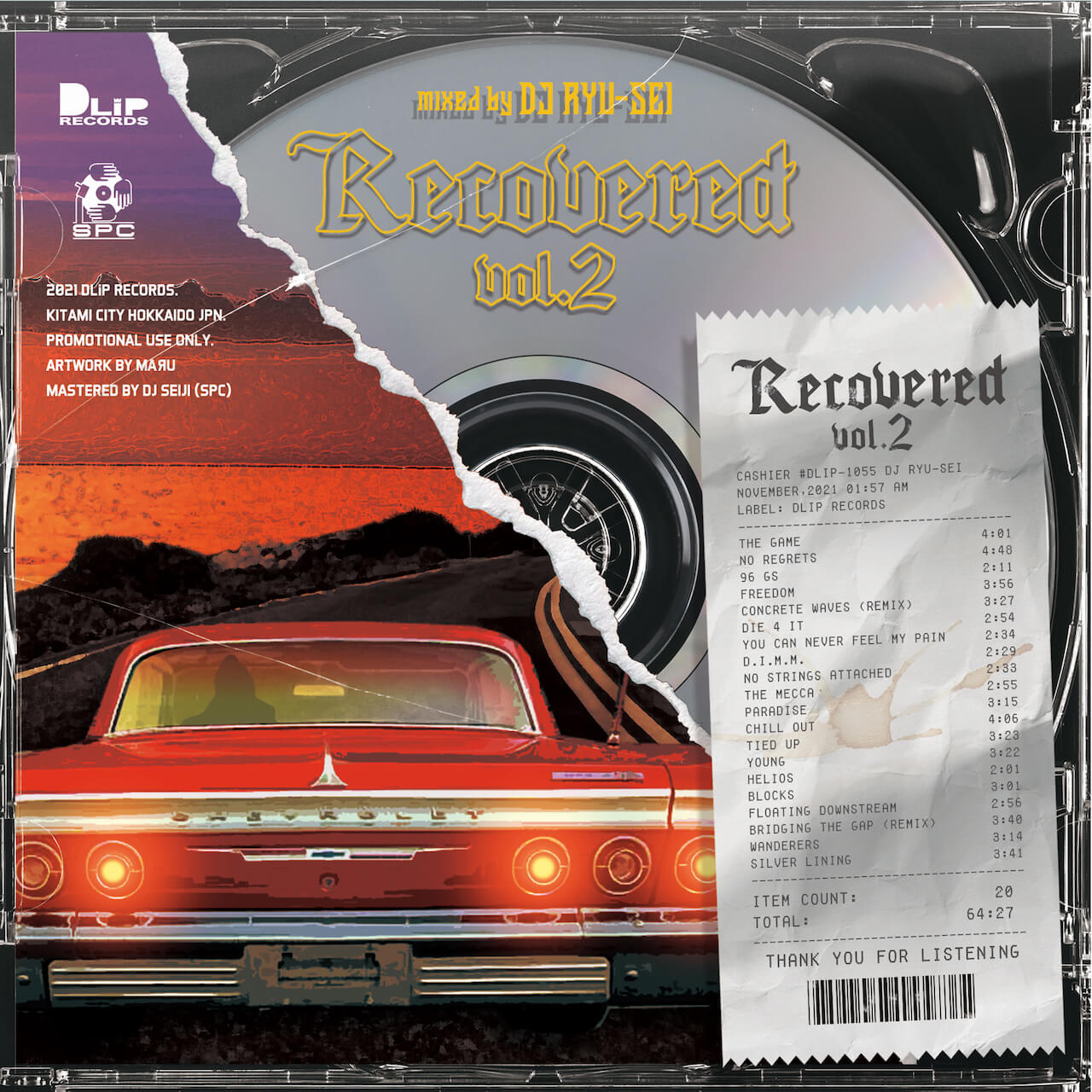 〈DLiP RECORDS〉より、DJ RYU-SEIがMIX CD『Recovered vol.2』をリリース music211104-djryusei-3