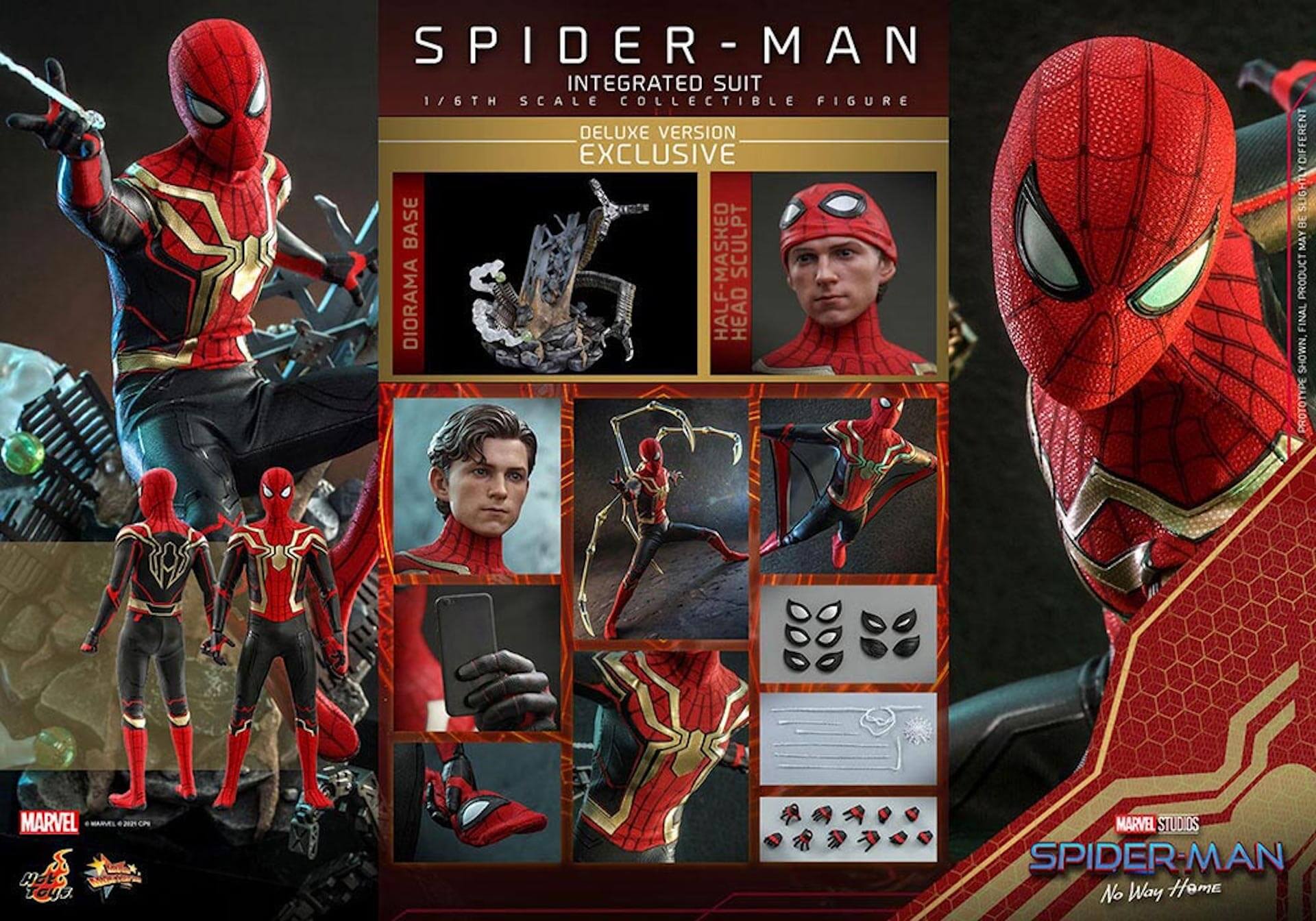 『スパイダーマン：ノー・ウェイ・ホーム』に登場する新スーツ・インテグレーテッドスーツを着用したスパイダーマンがホットトイズでフィギュア化！ art211119_spiderman_hottoys_1