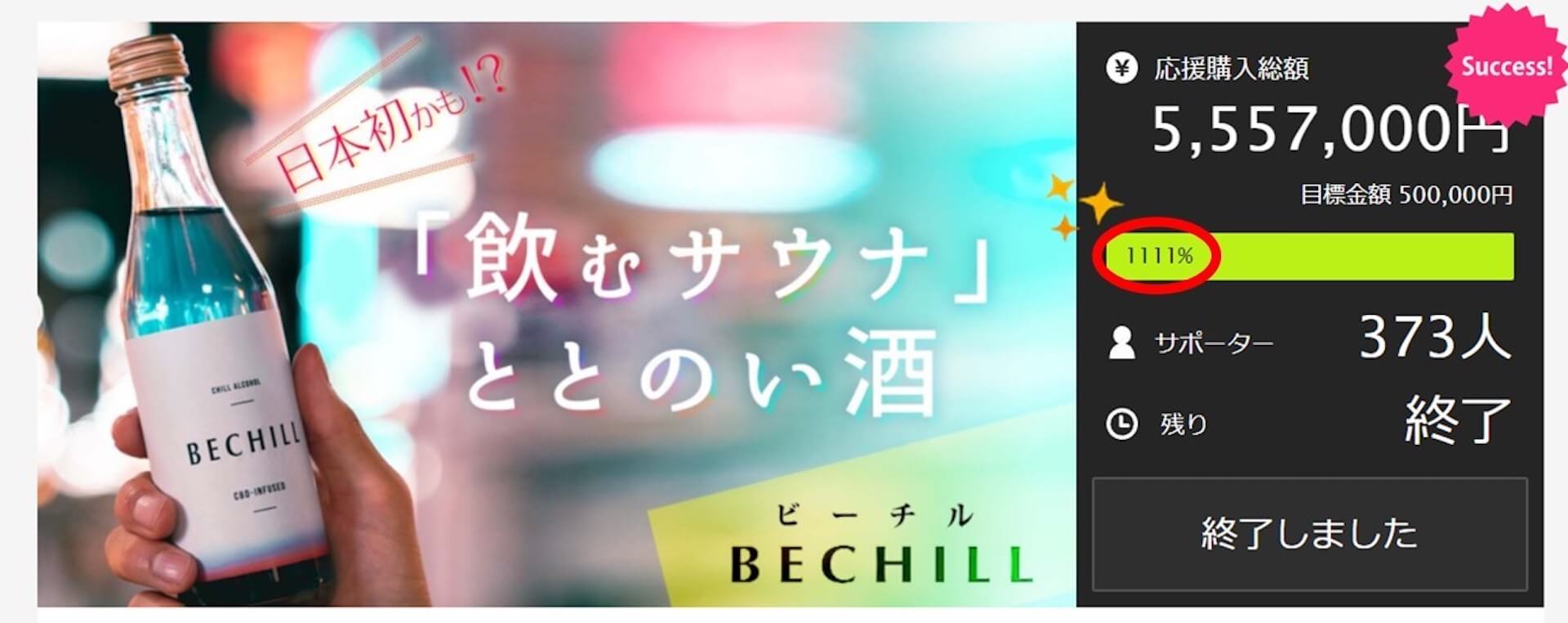 日本初CBDアルコール飲料「BECHILL」が販売開始！クラウドファンディングでCBD商品史上最高金額を達成 gourumet_220201_bechill_1