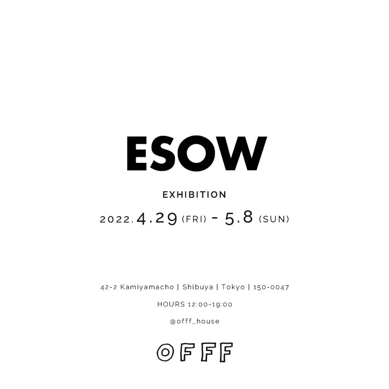 ESOWの展覧会が奥渋谷OFFFにて開催中｜原画や立体作品、スピーカー、Hole and HollandとのコラボTなども music220430-esow-offf-2
