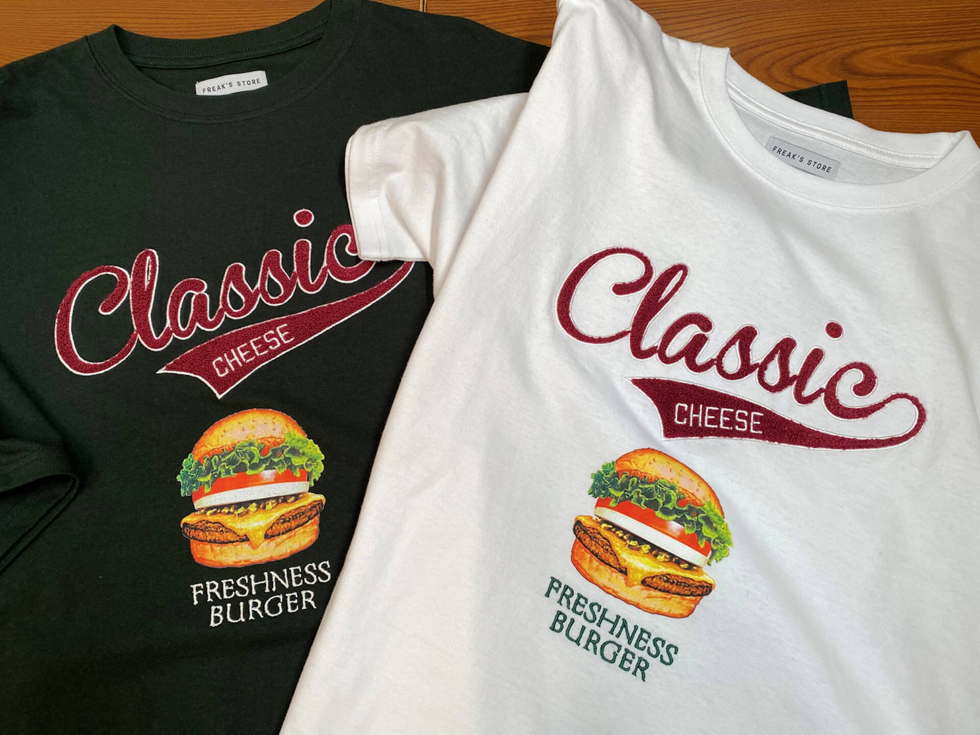 FRESHNESS BURGERとFREAK’S STOREがコラボTシャツを発売！ビッグシルエットの刺繍プリントアイテム登場 fashion220527_freaksstore-05