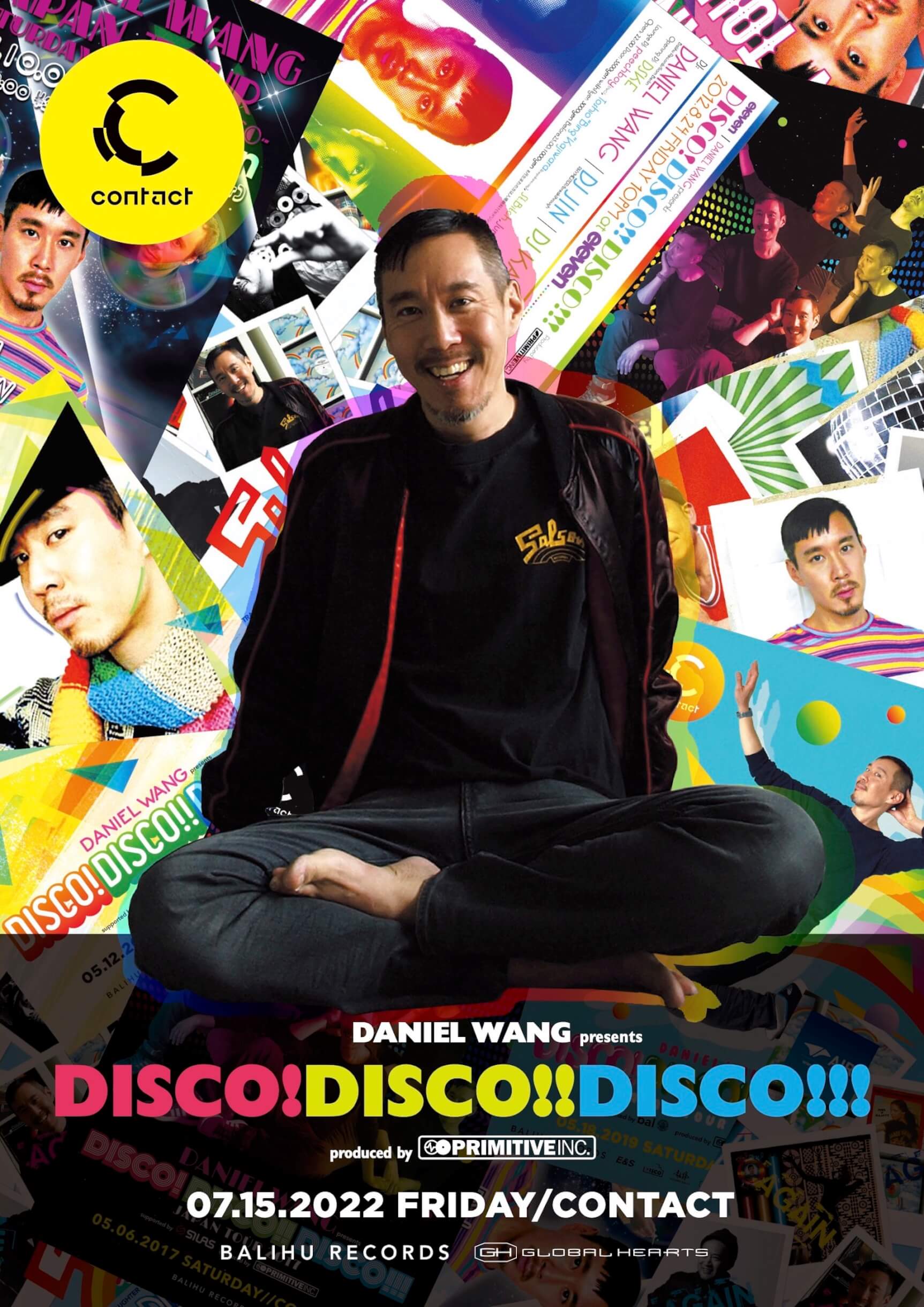 Daniel Wangによる虹色のパーティー＜DISCO! DISCO!! DISCO!!!＞がContactにて開催｜高橋透、CALPISS、DJ KAWASAKI、やけのはら、XTALらが出演 music220706-discodiscodisco1