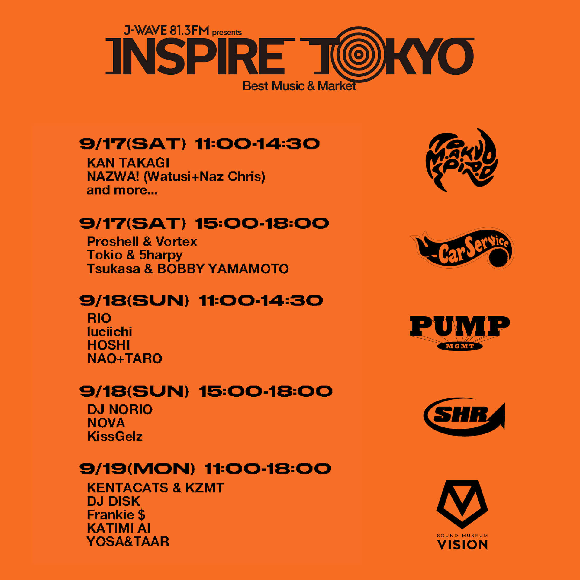 J-WAVEによる都市フェス＜INSPIRE TOKYO＞、原宿口エリアにDJブースが登場｜ライブステージのディレイ配信も決定 music220907-inspire-tokyo-2
