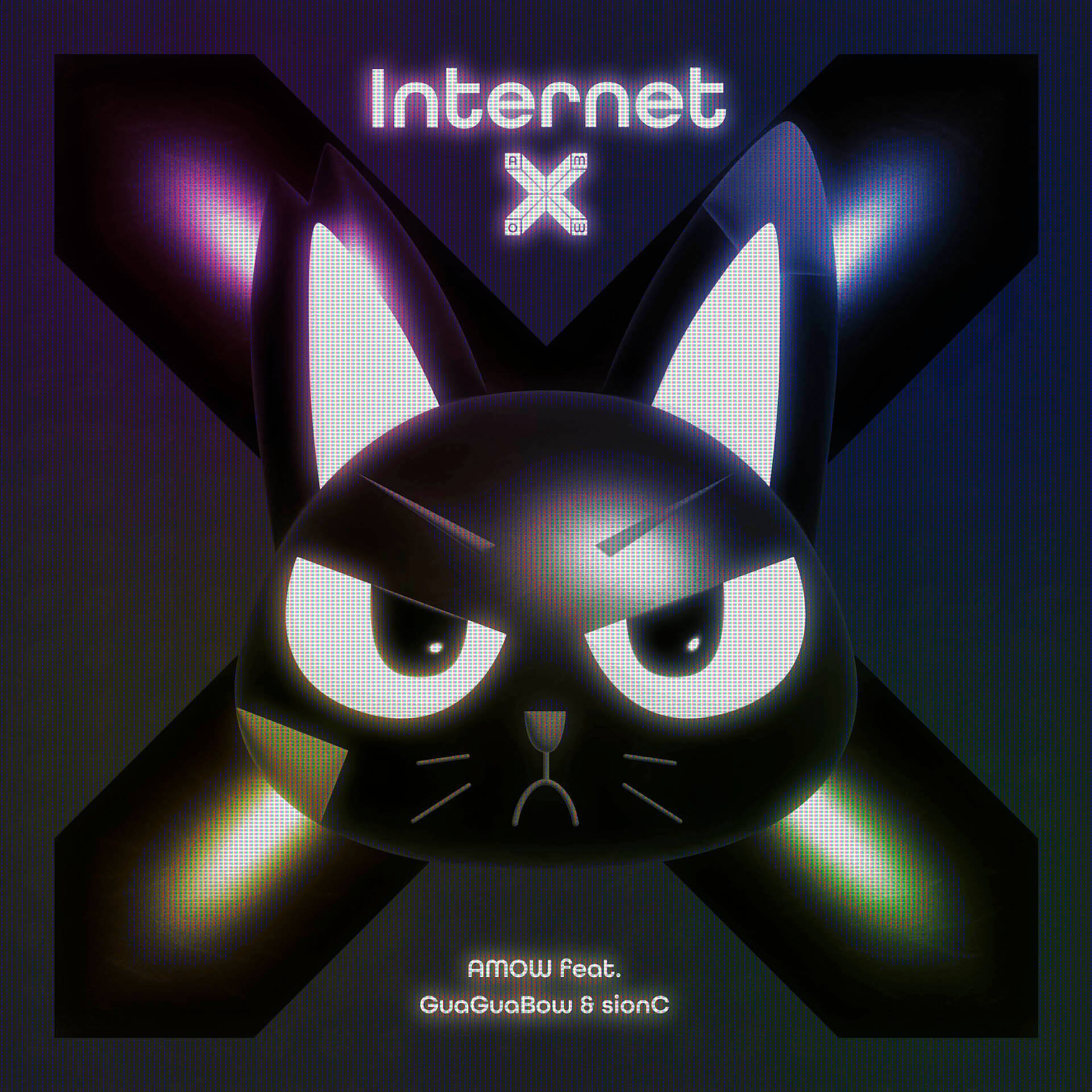 世界初の黒猫バーチャルバンド・AMOW、1stシングル「Internet X」をリリース｜NFT音楽プラットフォーム・OurSongより購入して所有可能 music221102-amow1