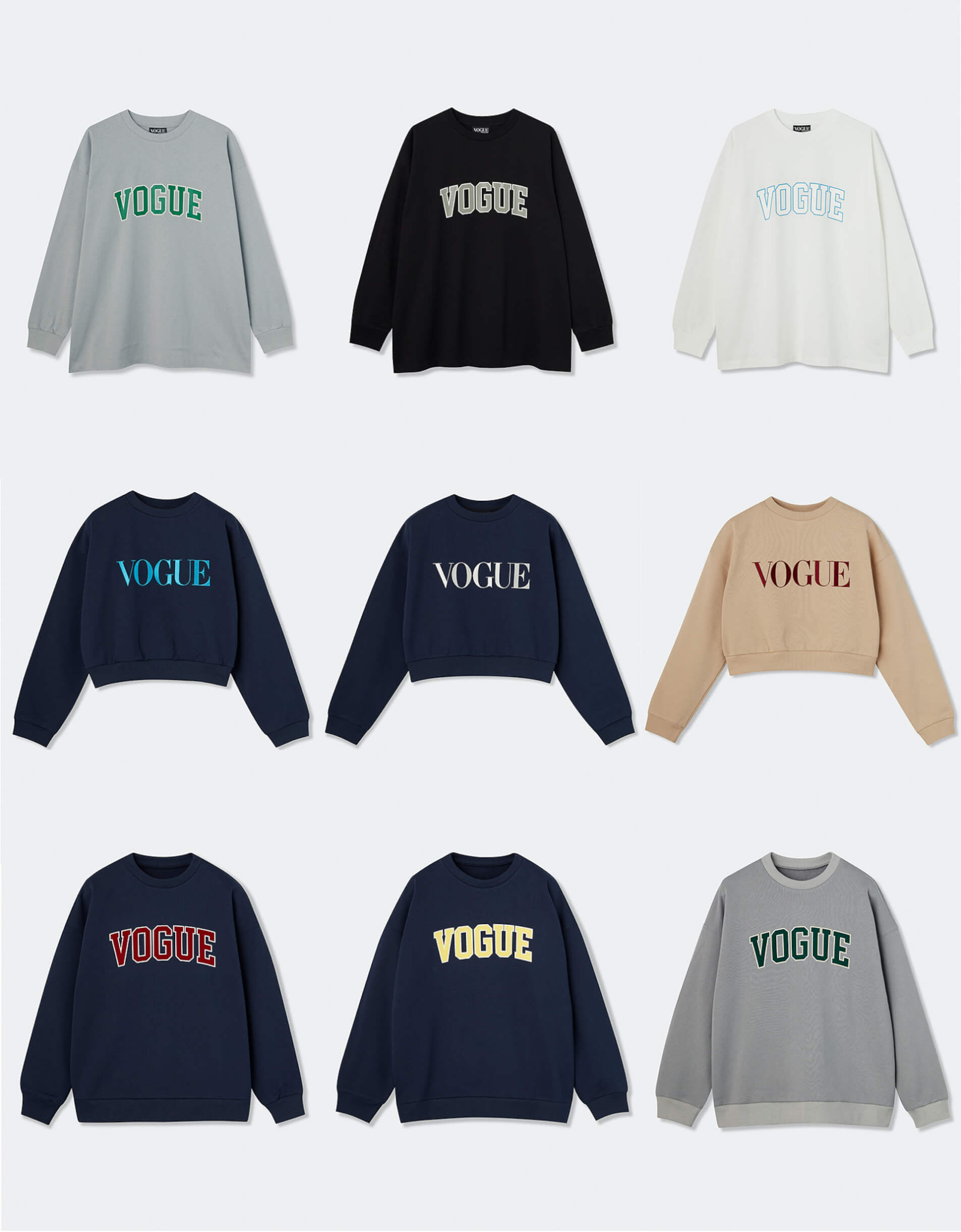 VOGUEの公式アパレル「VOGUE Collection」に秋冬限定RETRO COLLEGEシリーズが登場｜ロングスリーブTシャツなど新作も fashion221125-vogue3