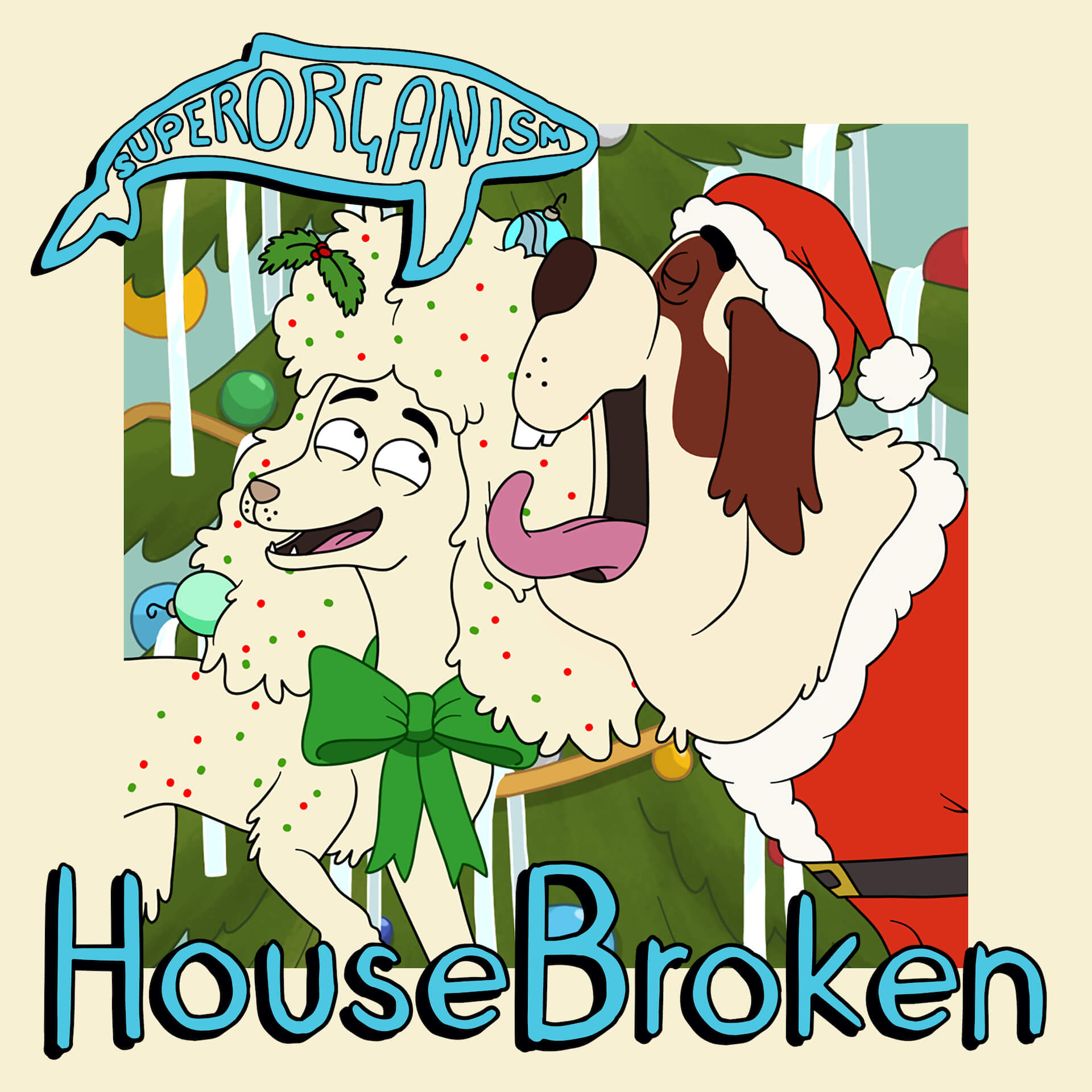 Superorganism、FOXのテレビアニメ『HouseBroken』のホリデー・エピソードに書き下ろした新曲「Woofin' and Meowin’」をリリース｜来月にはジャパン・ツアーを開催 music221206-superorganism2