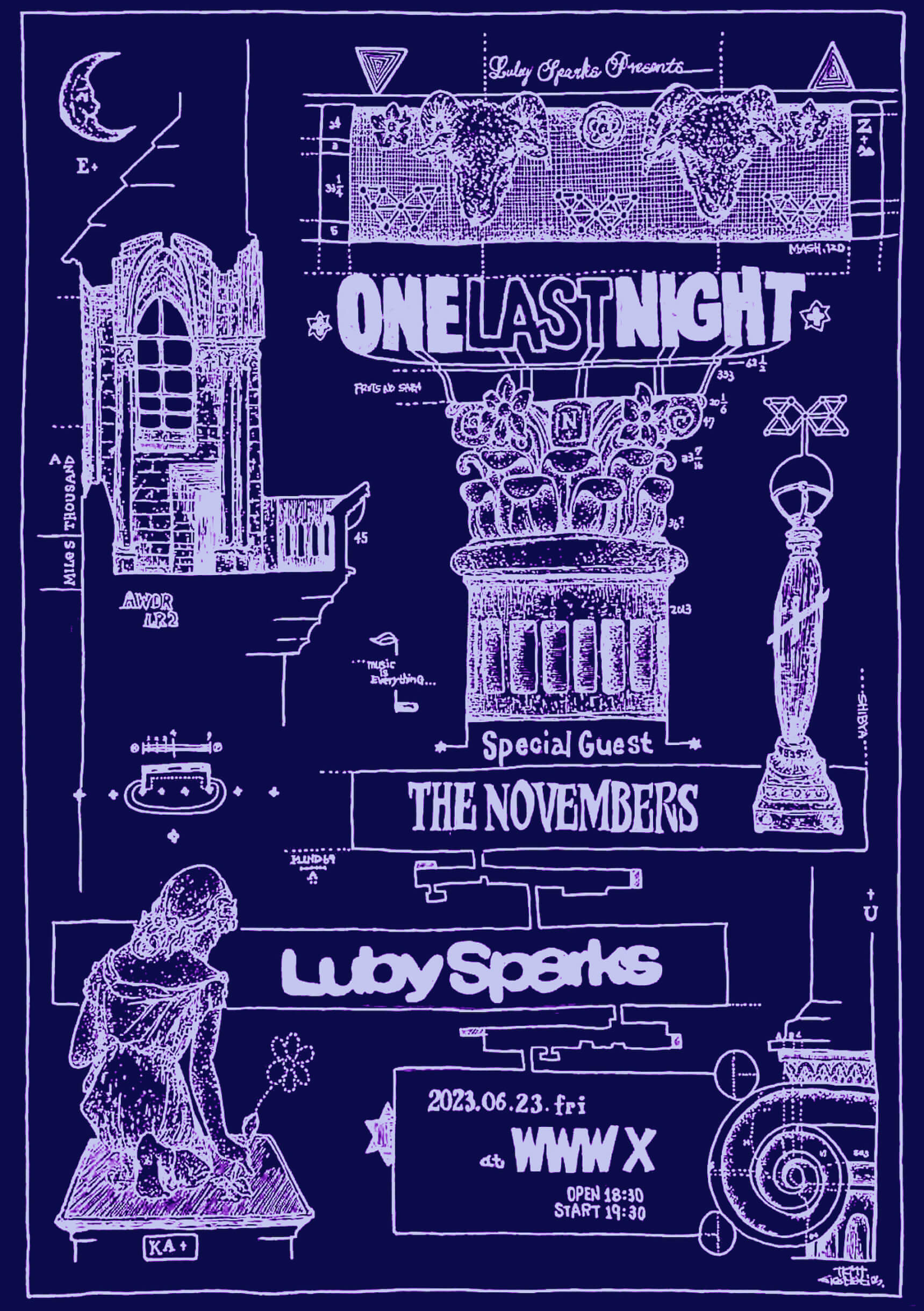 Luby Sparksの自主企画＜One Last Night＞にTHE NOVEMBERSの出演が決定｜“One Last Girl ”のMitsuo Tate Remixがリリース music230519-luby-sparks2