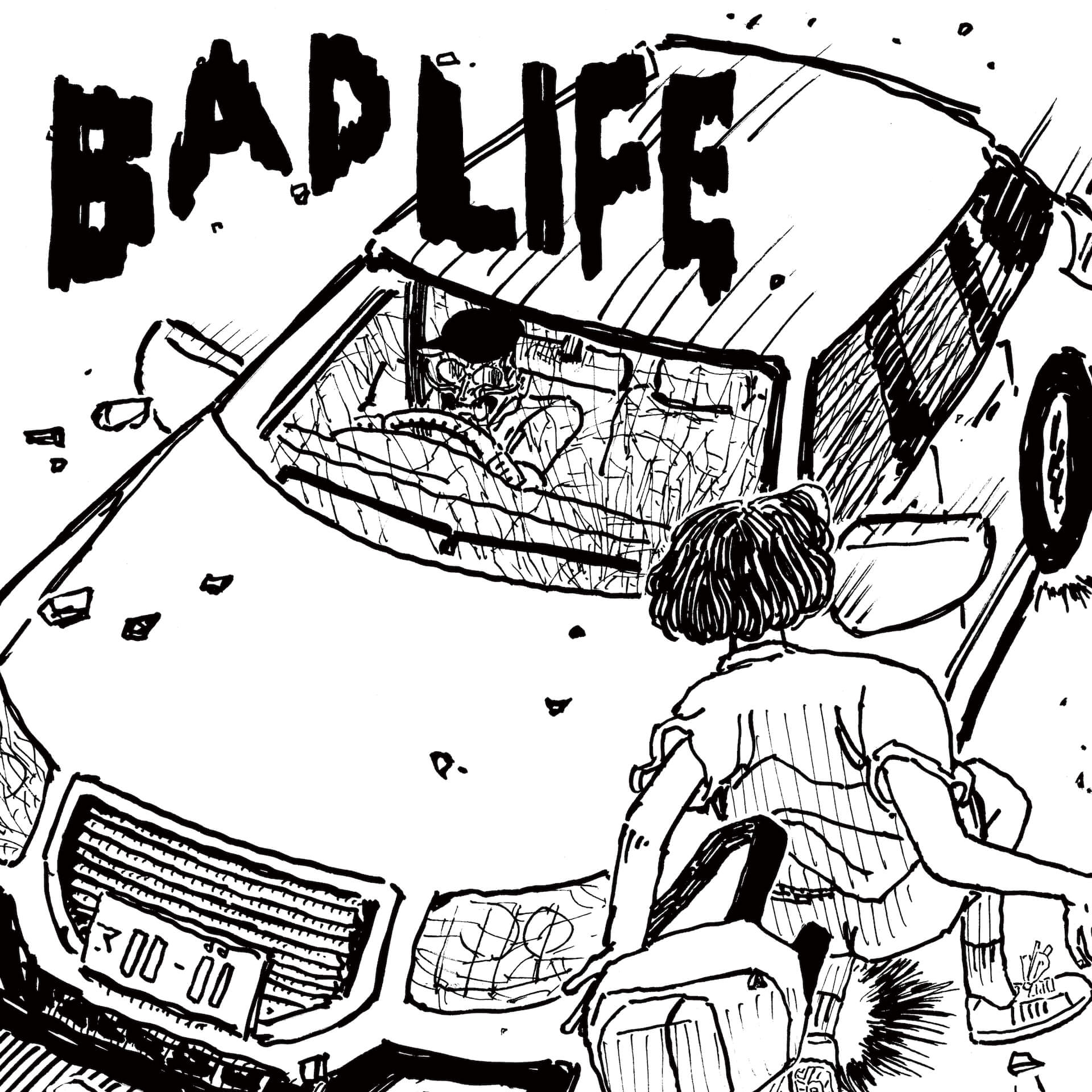 doooo、『とんかつDJアゲ太郎』などで知られる漫画家・小山ゆうじろうとの共作による漫画『HUMAN FLESH BAD LIFE』を公開｜新曲「Bad Life」は本日リリース music240329-doooo1