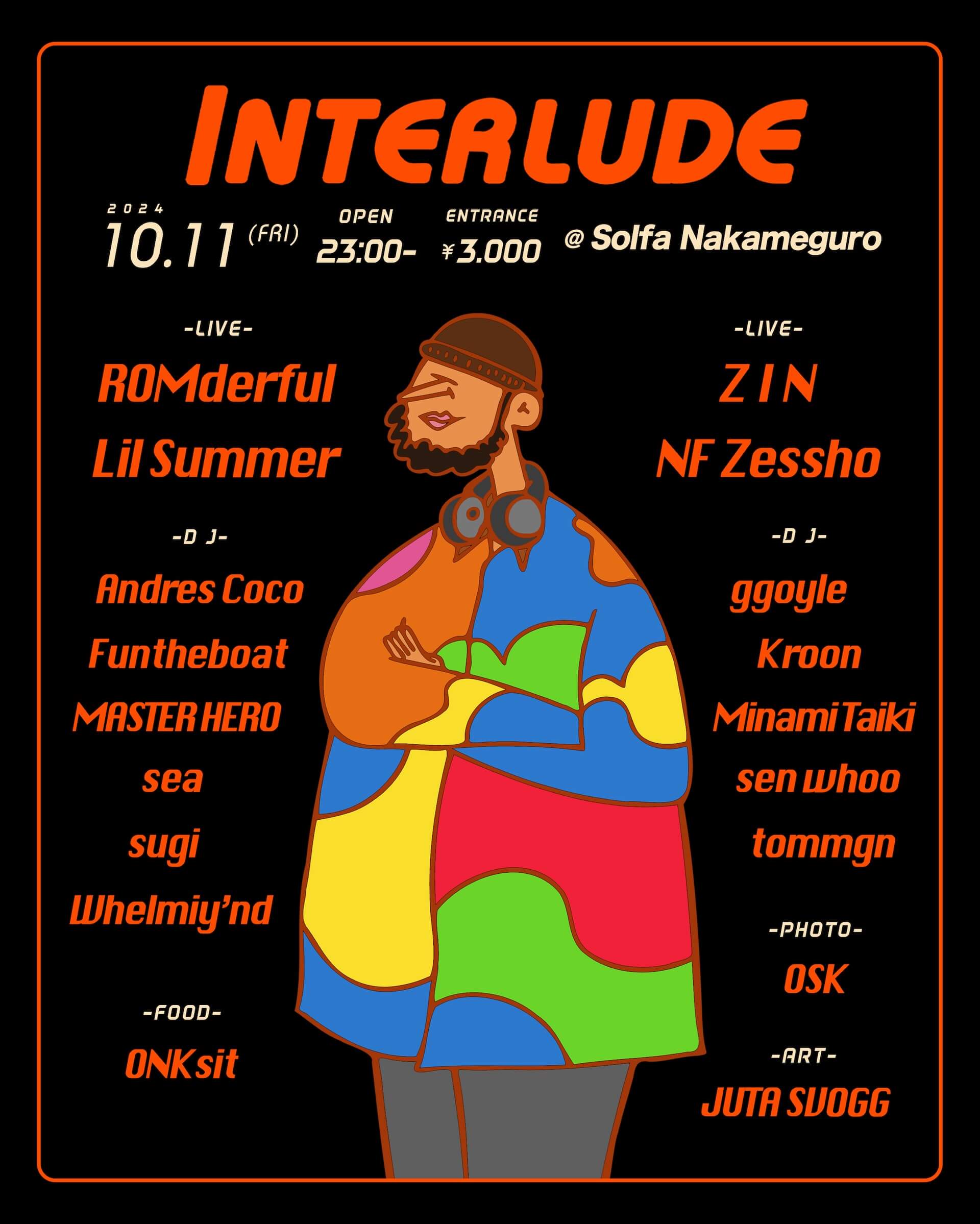 Whelmiy’nd主催イベント＜INTERLUDE＞が中目黒・solfaにて開催｜ROMderful、ZIN、NF Zessho、Lil Summerらが登場 music240913-interlude7