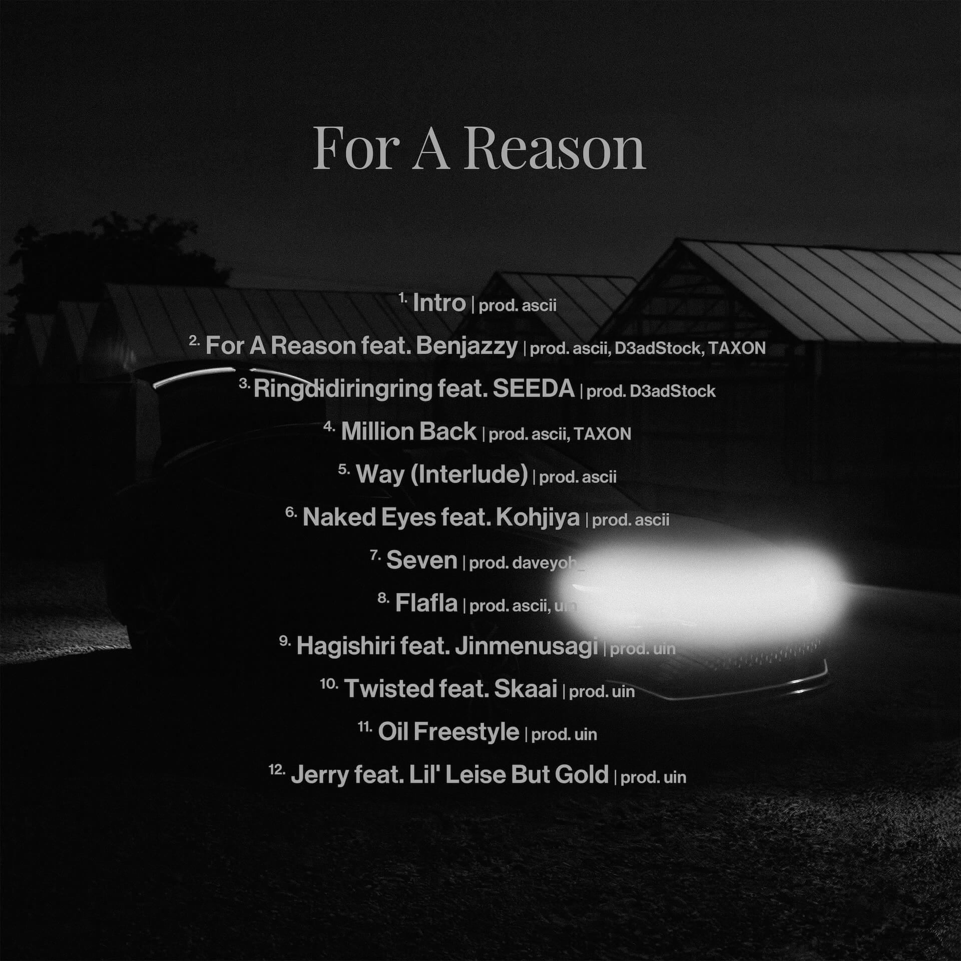 Bonbero、待望の1stアルバム『For A Reason』を来週リリース｜Benjazzy、SEEDA、Jinmenusagi、Kohjiya、Skaai、Lil' Leise But Goldが客演で参加 music241115-bonbero3-1