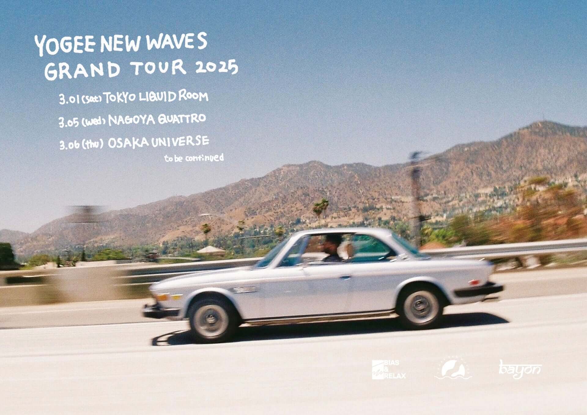 YOGEE NEW WAVES、2025年3月に東名阪ワンマンツアー＜GRAND TOUR 2025＞ を開催 YNW_TOUR2025-1920x1357