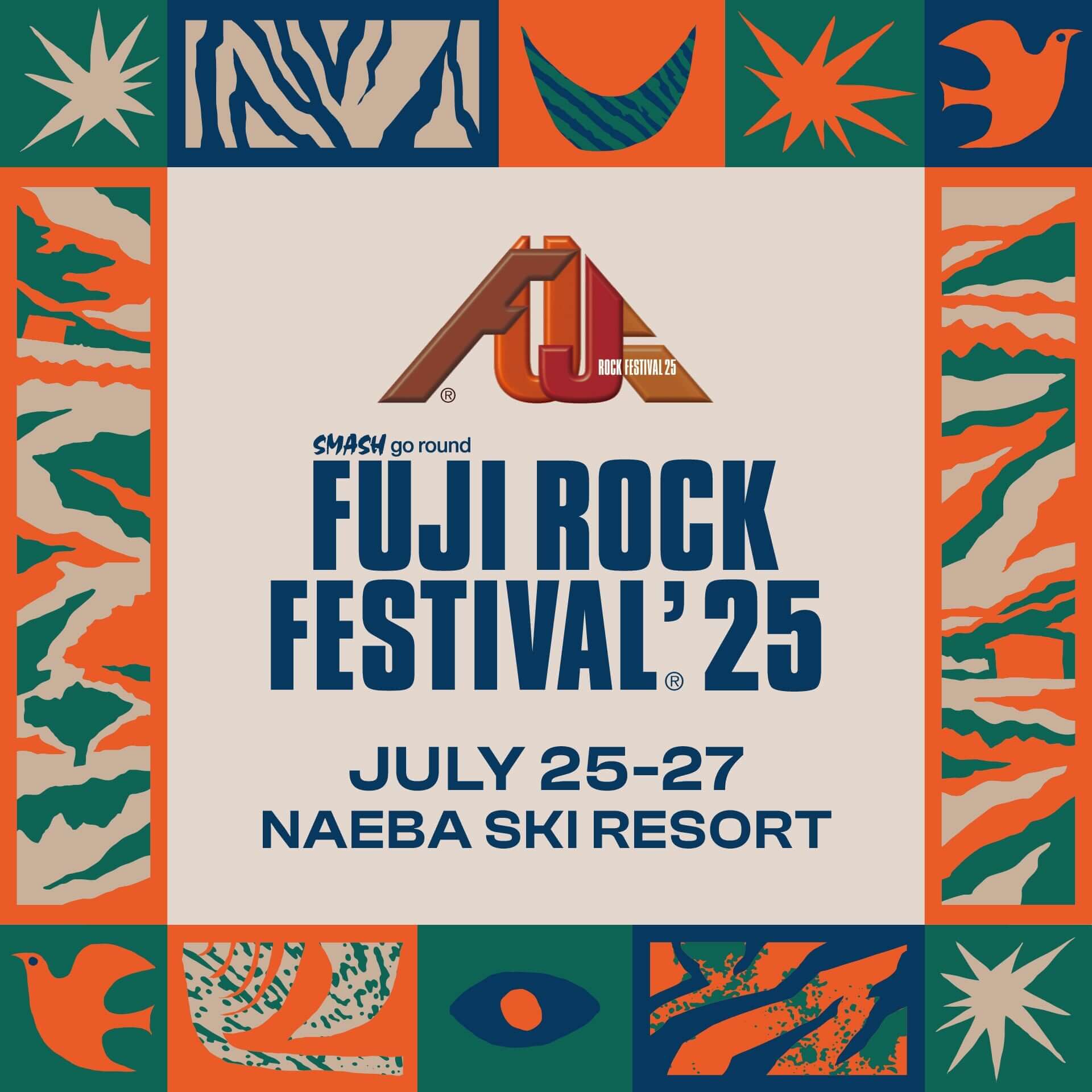 ＜FUJI ROCK FESTIVAL '25＞7月25日（金）より3日間開催！ frf25-1920x1920