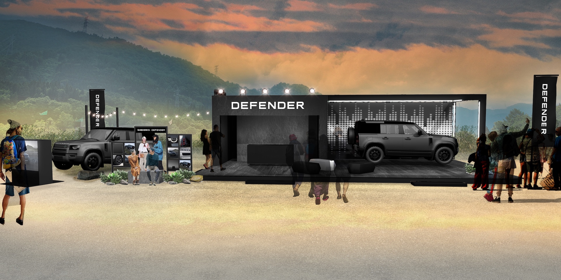 フジロックのオフィシャルサポーターを務めるDEFENDERのブースが会場内外2カ所に出現 003_DEFENDER_FUJI_ROCK_FESTIVAL25_YELLOW_CLIFF