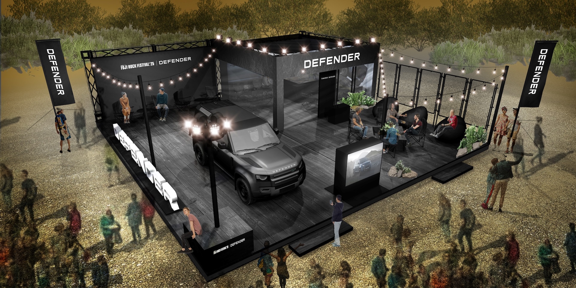フジロックのオフィシャルサポーターを務めるDEFENDERのブースが会場内外2カ所に出現 004_DEFENDER_FUJI_ROCK_FESTIVAL25_ORANGE_CAFE