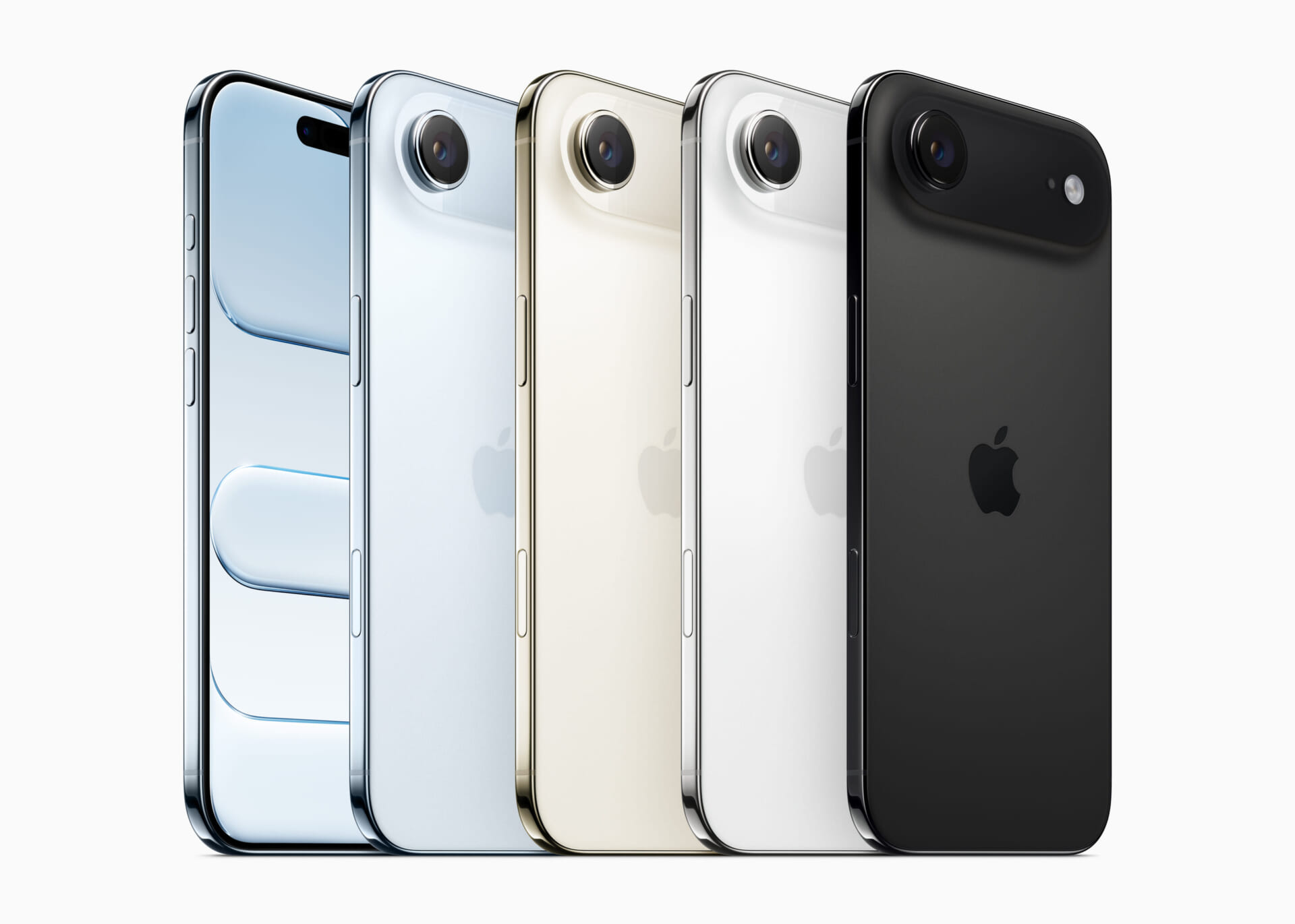「Apple」がこれまでのiPhoneの印象を塗り替える新型iPhone 17 Proをお披露目 Apple-iPhone-Air-color-lineup-250909-1920x1371