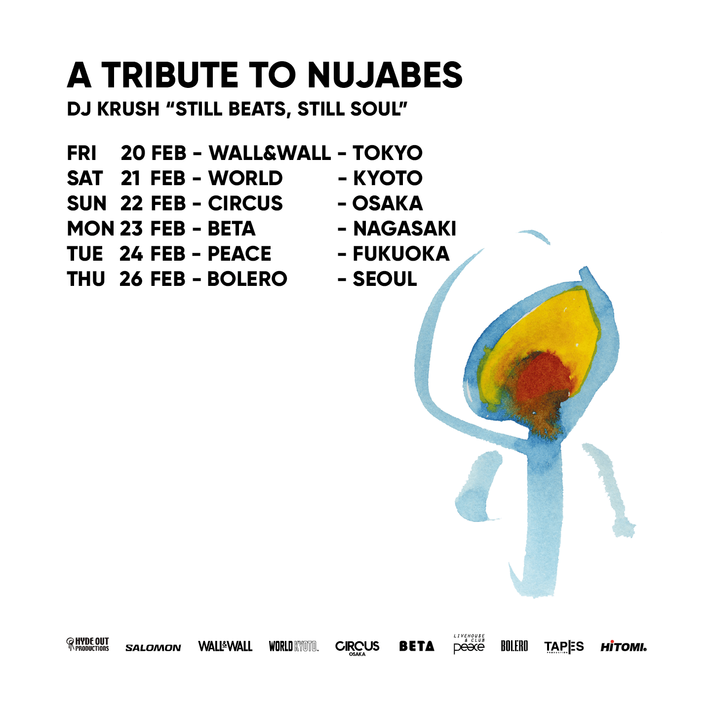 生前のNujabesと親交があったDJ KRUSHが全都市に出演決定 Nujabes-tribute26_TOUR_SQ
