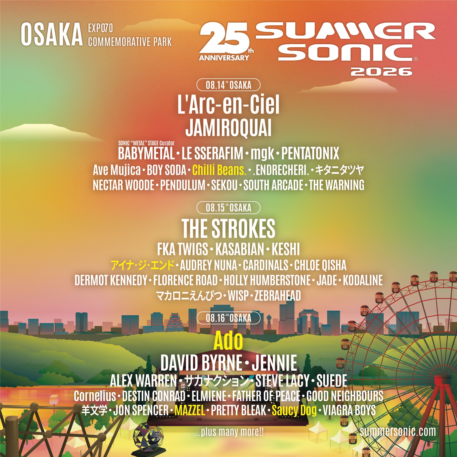 開催25周年を迎える＜SUMMER SONIC 2026＞のヘッドライナーにAdoが決定 186093f33667bb3b6a37b50d0a229463