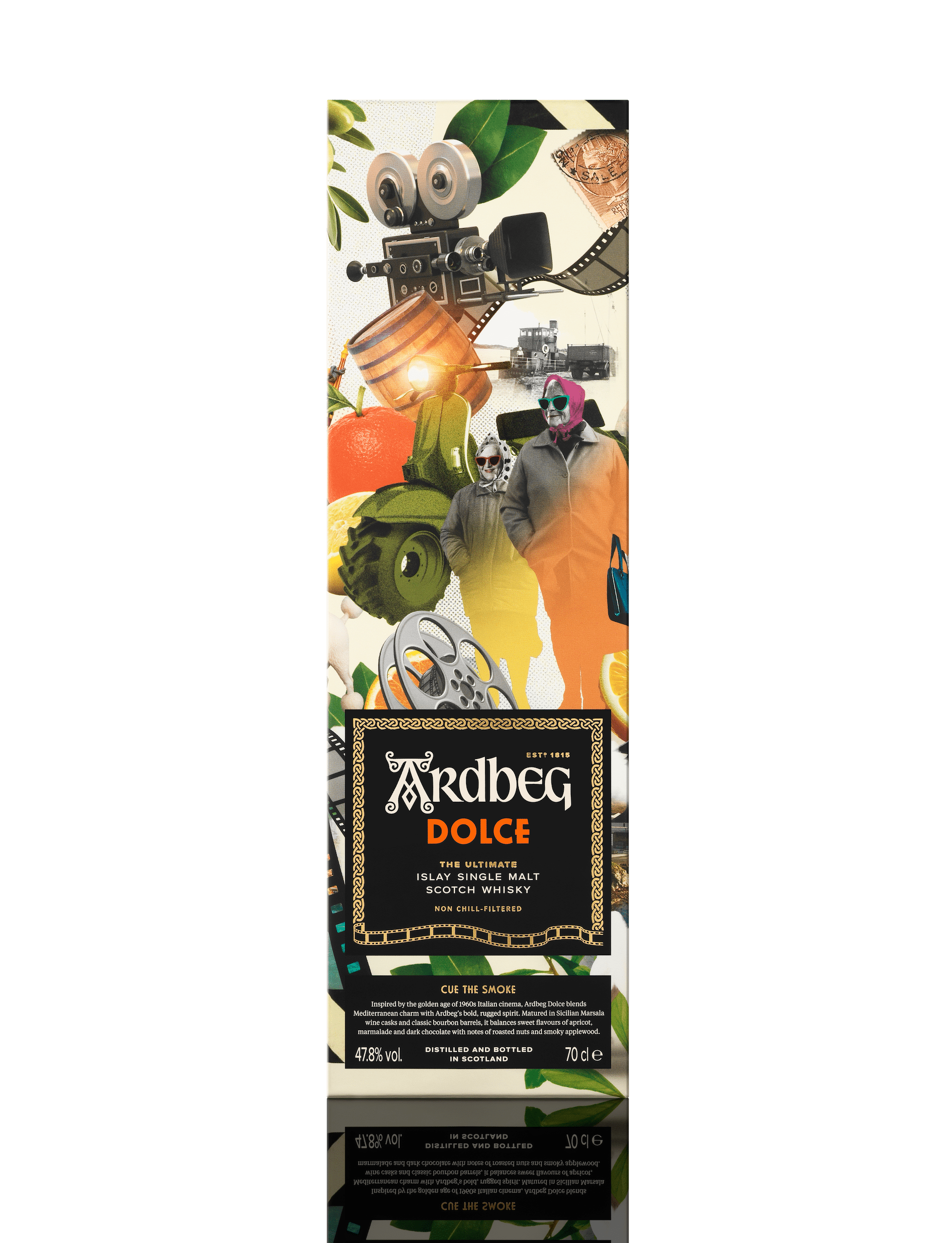 〈アードベッグ〉が年に一度の祝祭 “アードベッグ・デー”を象徴する限定ボトル “アードベッグ ドルチェ”を発表 002-Ardbeg-Dolce-Front-Box-With-Reflection