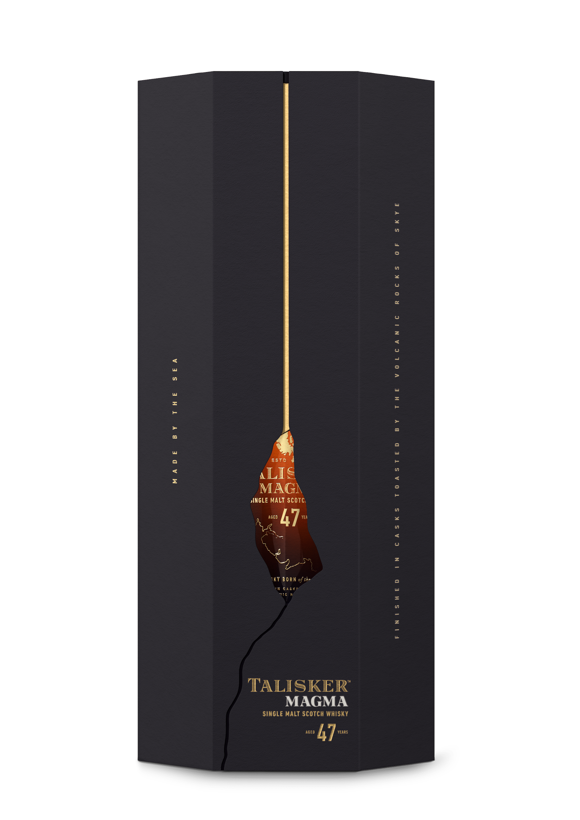 タリスカー史上最高齢酒となる47年醸成の限定ボトル “タリスカー 47年 マグマ”が数量限定で発売 MAGMA_Talisker_Bottle_IBC_S1_V3-1