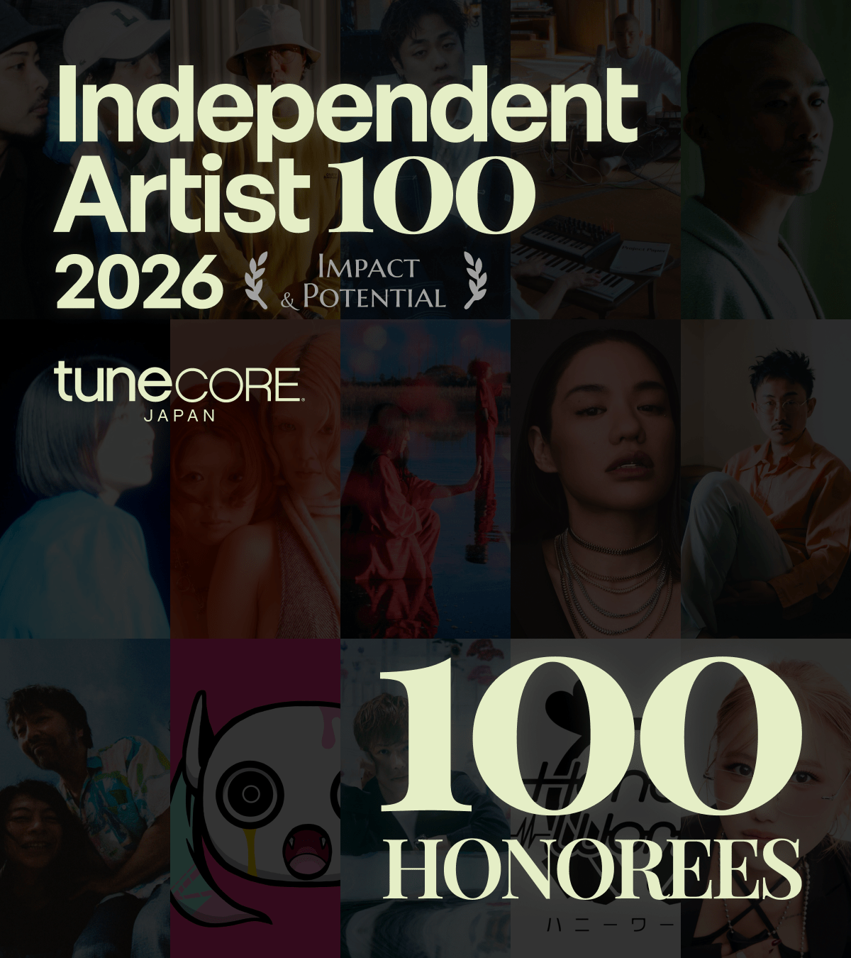 TuneCore Japan、「INDEPENDENT ARTIST 100 - 2026」最終選出100組を発表 d701075e50bc7d34dd3a89310c433576