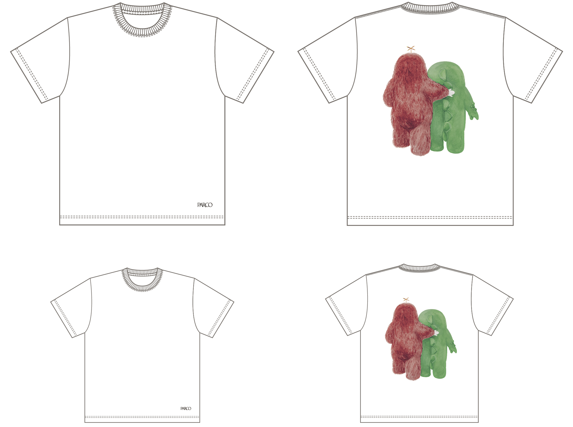 藍にいな、北田正太郎、ショーンウォザースプーンらがガチャピン・ムックを再構築。渋谷PARCOにて＜みんなのポンキッキーズ展 ＞開催決定 T-Shirts_natsu-yamagushi